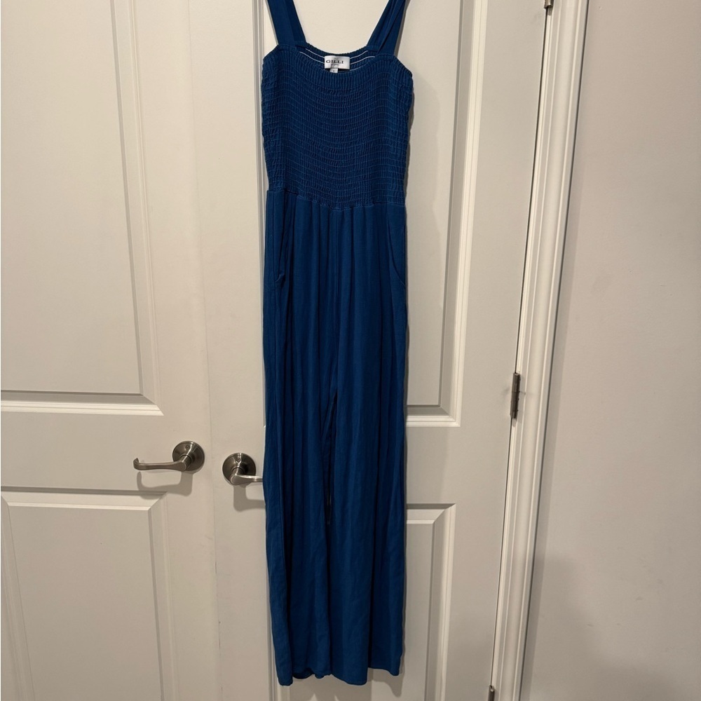 Gilli Blue Wide Leg Jumpsuit